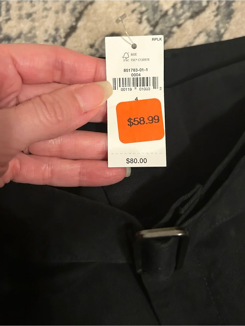 Banana Republic Ultra High Rise Authentic Chino Pants - Black